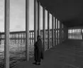 The atrium, around which runs a covered corridor, forms an open part of the