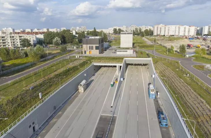 View of the tunnel entrance