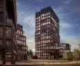 Office buildings at Rataje traffic circle and Komeda street in Poznań, visualization, design by EASST Architects