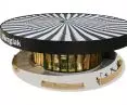 The roof of the Roundhouse was constructed in the form of a distinctive two-color shield