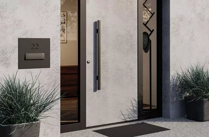 ThermoSafe Decoral exterior door, light cement