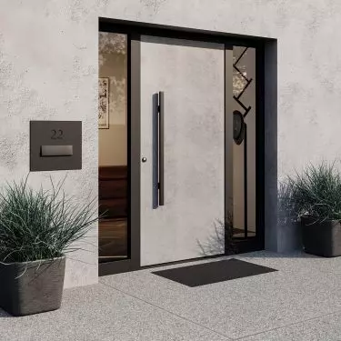 ThermoSafe Decoral exterior door, light cement