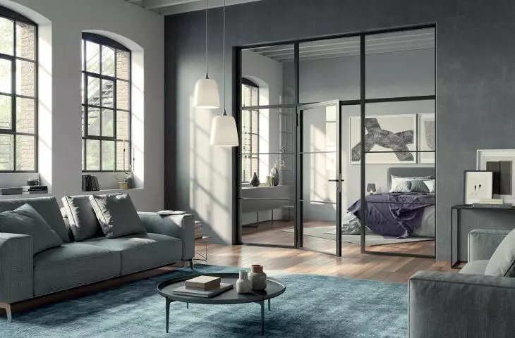 Loft-style steel doors