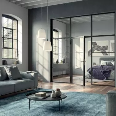 Loft-style steel doors