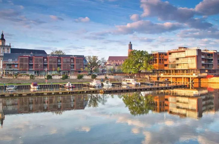 one of Wrocław's marinas - Marina Topacz