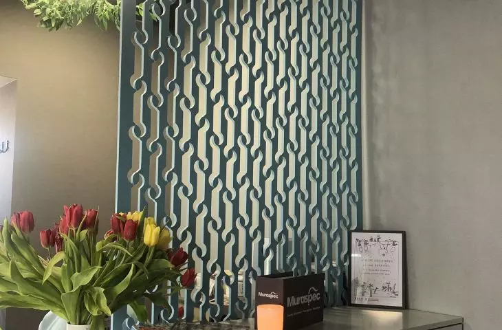 Openwork wall in Muraspec office