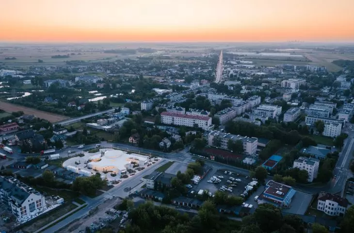 Targ Błonie, widok z lotu ptaka