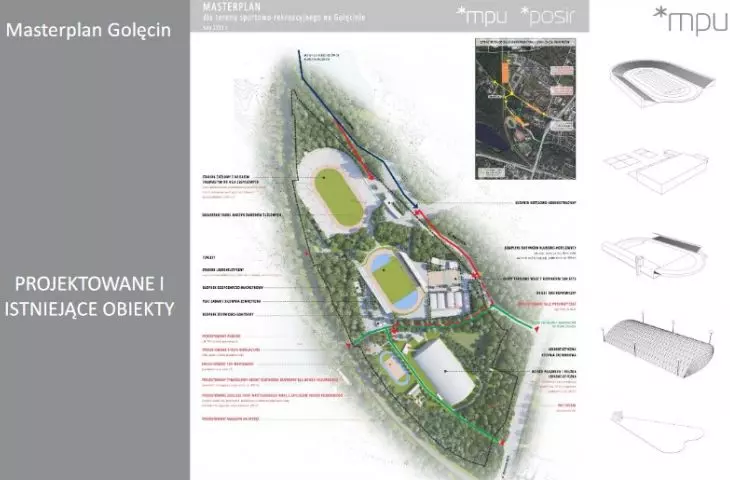 Master plan for sports center on Golęcin in Poznań