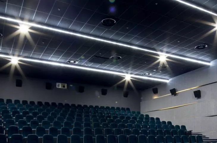 AMF THERMATEX Alpha Colour panels installed in the cinema hall