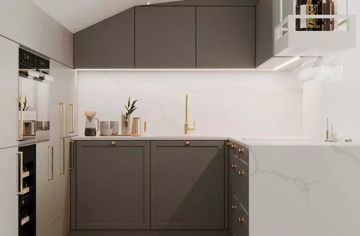 Kitchen with a slant