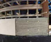 Fragment of the dome structure made on site