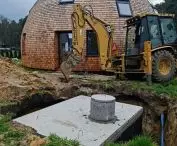 Dome house, construction photo