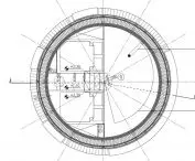 Mezzanine floor plan of the smaller dome