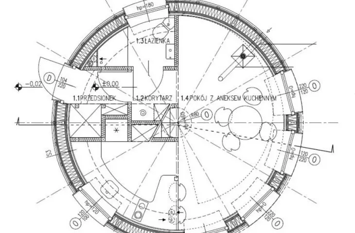 Smaller dome, first floor plan