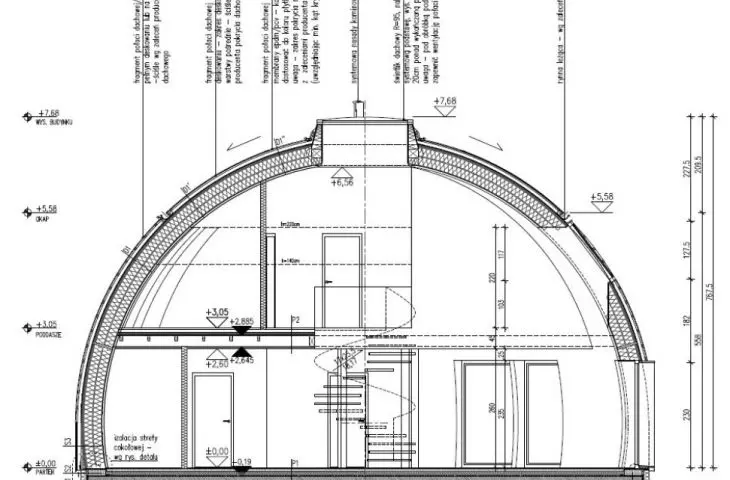 Dome house cross-section