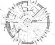 Dome house 100 sqm, first floor plan