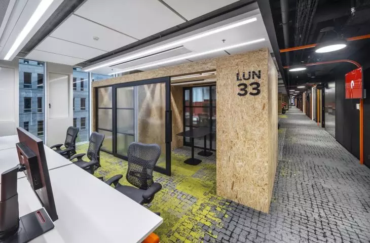 Ecophon Solo Matrix in Pure Storage's Czech office