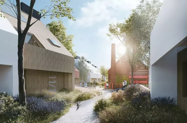 Wielodrożnica, osada mieszkaniowa, Poznań, wizualizacja, proj.: Insomia