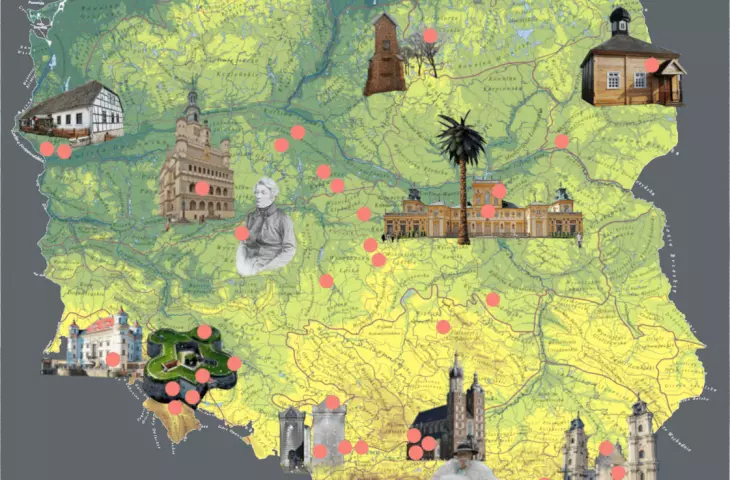 Mapa funkcjonujących parków kulturowych