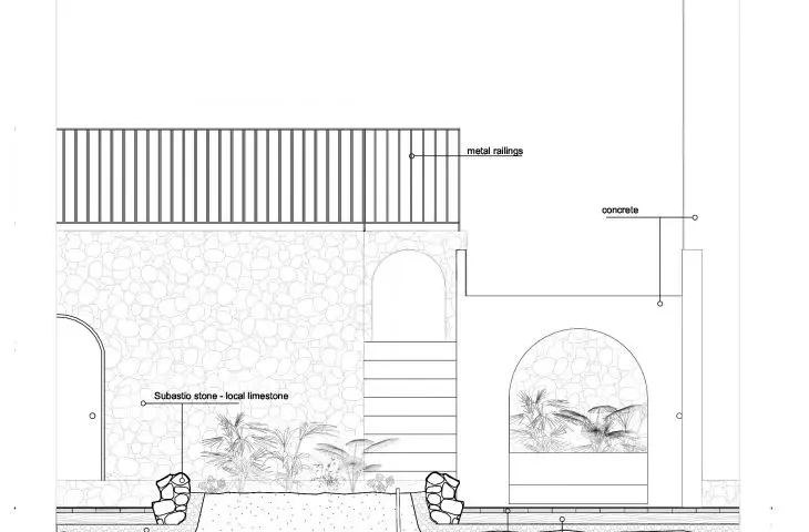 Detal projektowy domków gościnnych