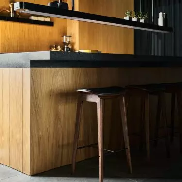 Kitchen island with bar function