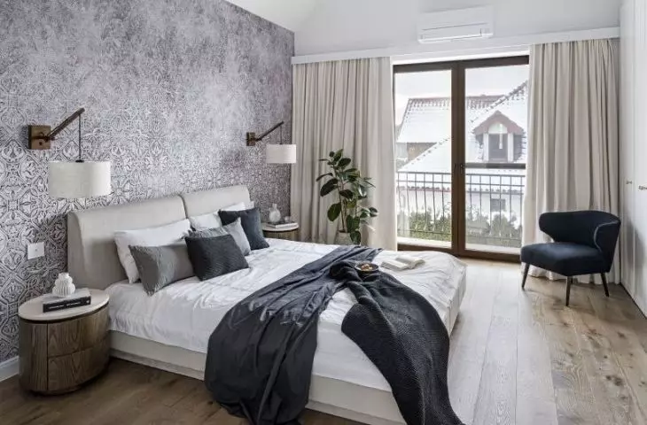 Bedroom with mural