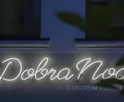 neon w centrum pościeli