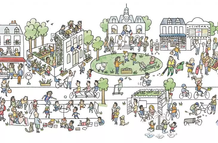 in the fifteen-minute city model, residents can meet their daily needs by reaching them on foot or by bicycle within a quarter of an hour