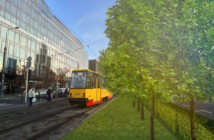 Marszałkowska Street at the intersection with Świętokrzyska Street