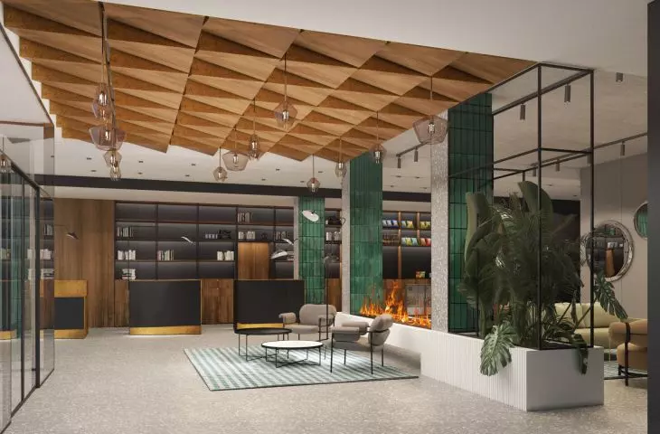 Projekt lobby wejściowego, wizualizacja