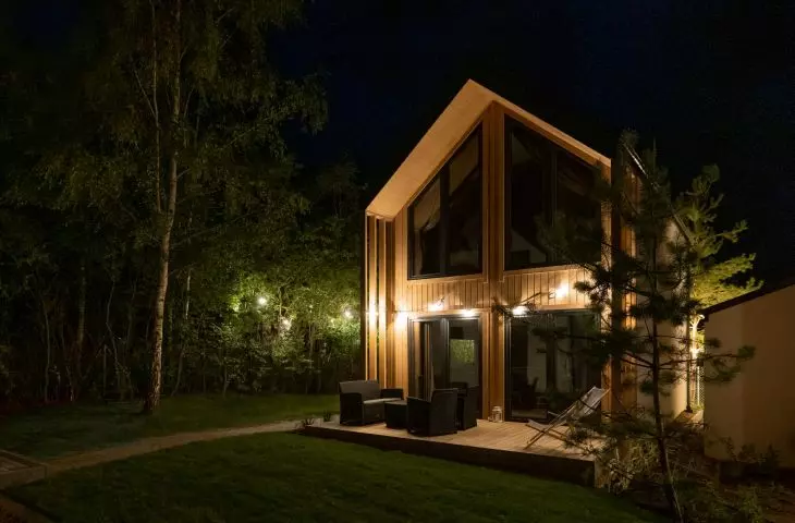 The cottages are inspired by Scandinavian buildings