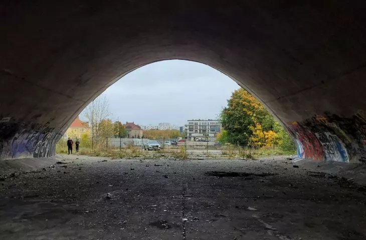 Former Szyc stadium in Poznań, autumn 2022
