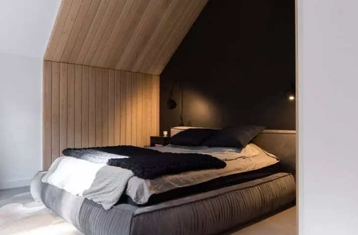 Bedroom in the form of a mountain hut