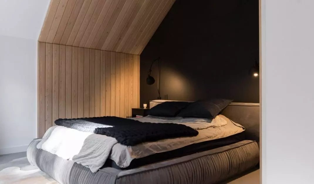 Bedroom in the form of a mountain hut