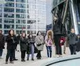 Male and female students toured Warsaw