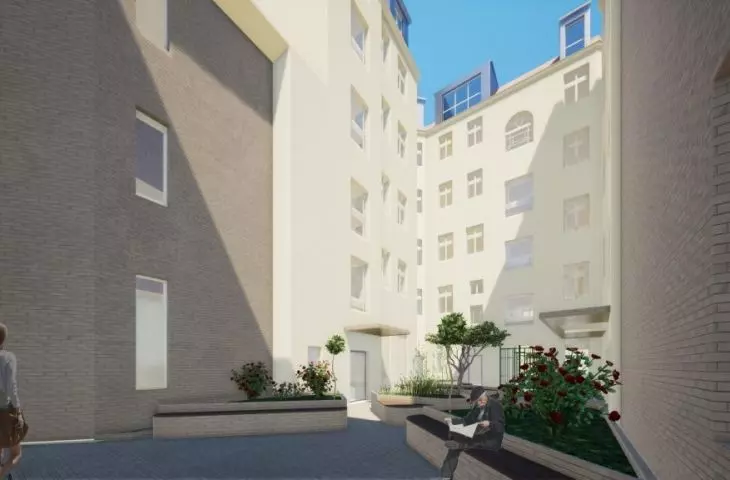 Wielopokoleniowa kamienica przy ul. Garbary 41 w Poznaniu po rewaloryzacji - proj. PB Architekci