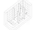 Technical drawing of the awarded bathroom project