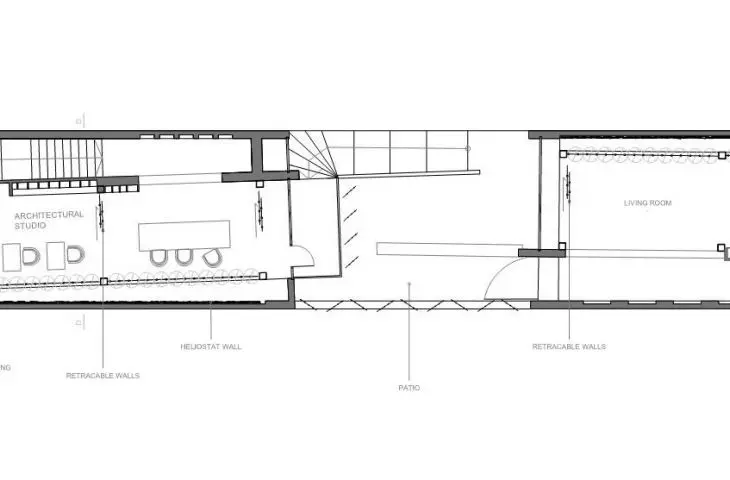 Second floor plan of the townhouse