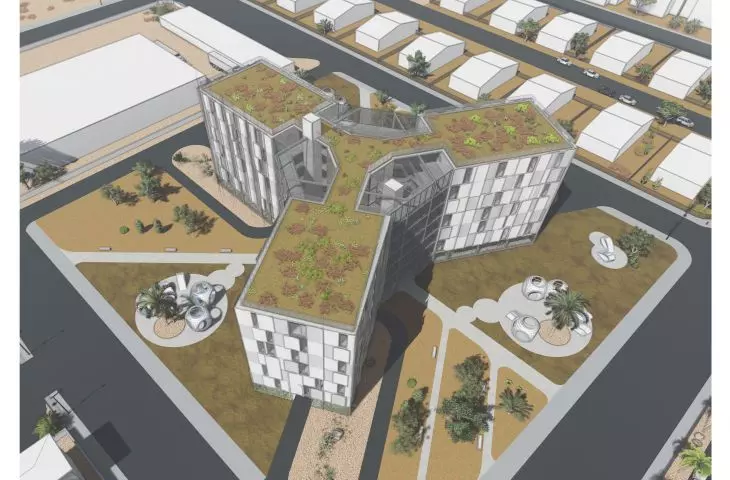 Projekt „Living Turbine”, widok z lotu ptaka