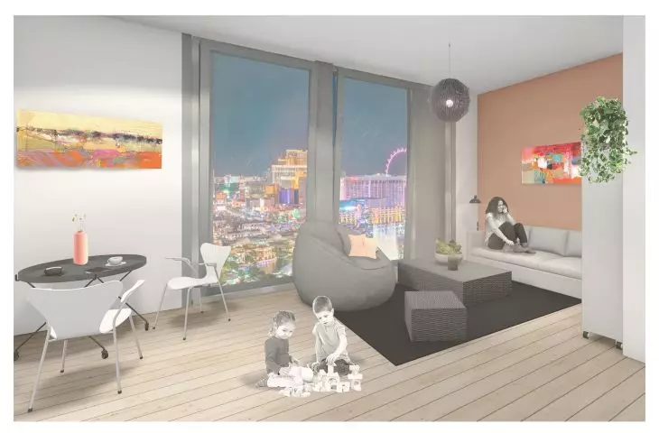 Projekt „Living Turbine”, przykład wizualizacji wnętrza