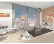 Projekt „Living Turbine”, przykład wizualizacji wnętrza
