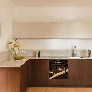 The kitchen took the form of a simple piece of furniture