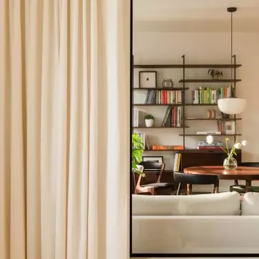 Glazing between the bedroom and the living area