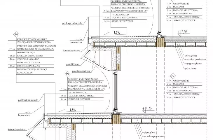 Futuristic hotel, design detail