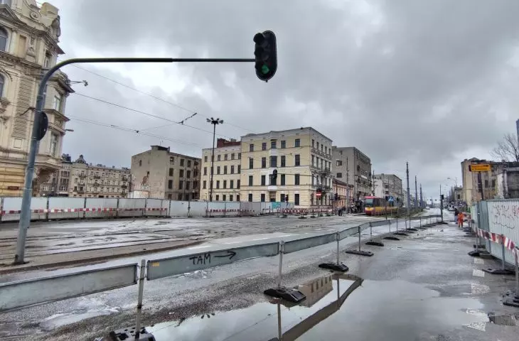Łódź, aleja Kościuszki i ulica Zachodnia