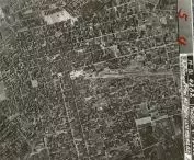 Zdjęcie lotnicze centrum Łodzi, rok 1942