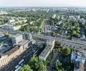 The once planned cable-stayed flyover in the center of Łódź