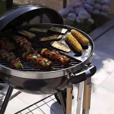 A charcoal grill is the most popular choice