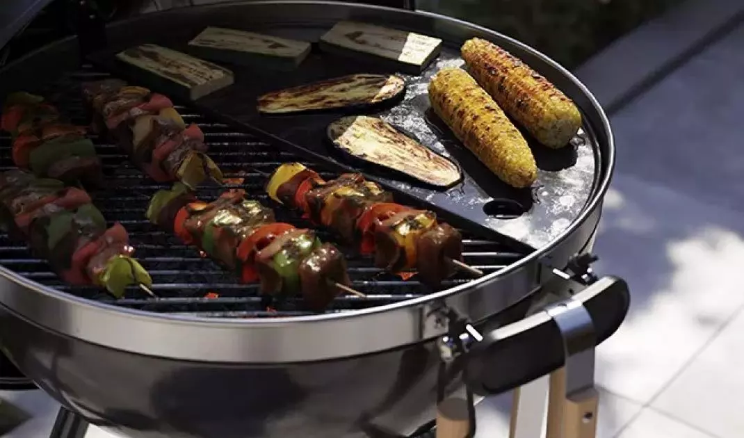 A charcoal grill is the most popular choice