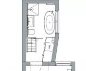 Amsterdam apartment, bathroom floor plan